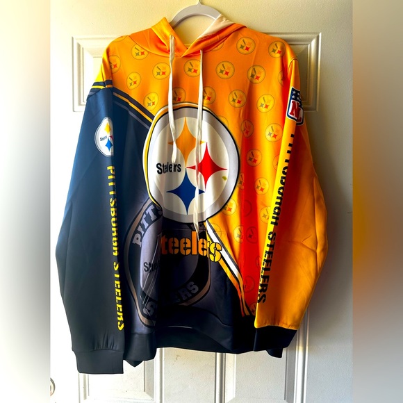 Other - 💛🖤🏈 Simulated Fashion 3D Pullover Hoodie Shirt with Pockets